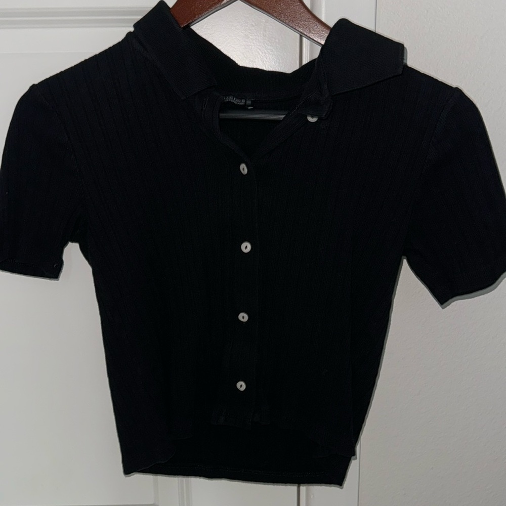 Woman’s Black Button Down